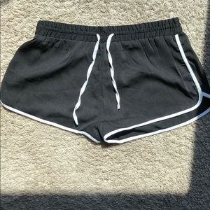Black and white shorts